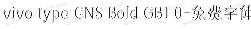vivo type CNS Bold GB1 0字体转换